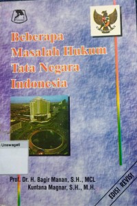 Image of beberapa masalah hukum tata negara indonesia