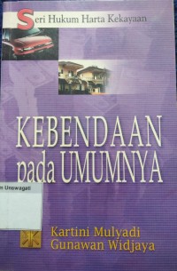 Image of hukum kebendaan pada umumnya