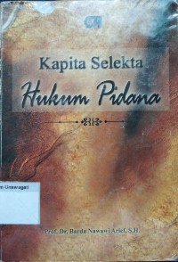 Image of kapita selekta hukum pidana