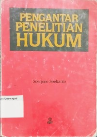 Image of pengantar penelitian hukum